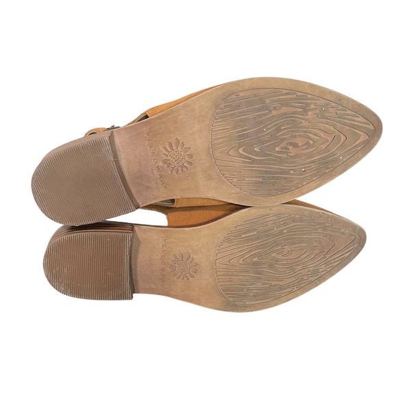 Yellow Box Freedah Toffee Suede Slingback Pointed Toe Mules Sandals Size 8 - Picture 8 of 8